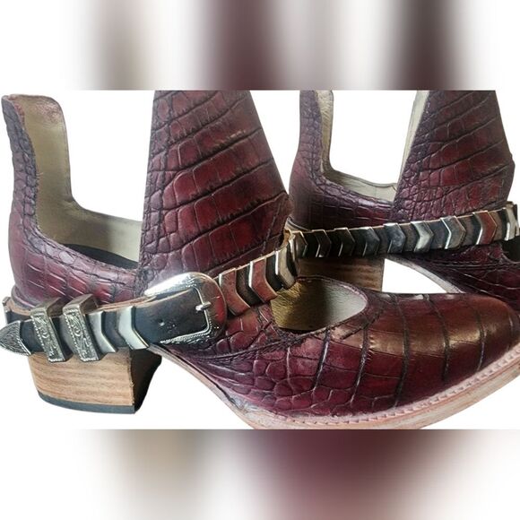 Freebird By Steven Blade Wine Croco - Size 7 - Picture 2 of 11
